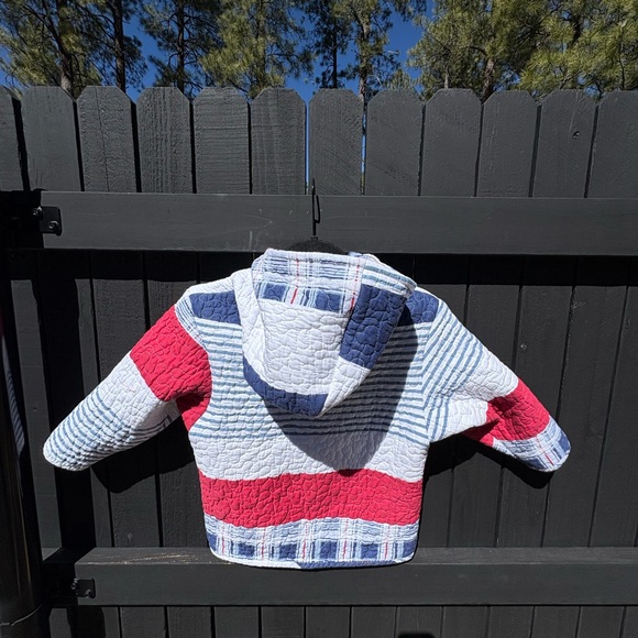 4t Kids Red and Blue Plaid Hoodie - Picture 7 of 8